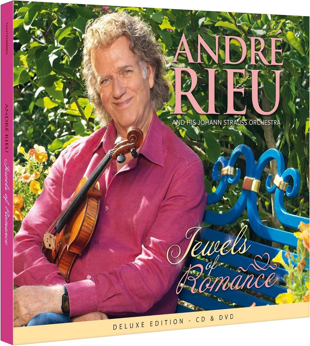 CD cover featuring violinist Andre Rieu with floral and musical imagery.