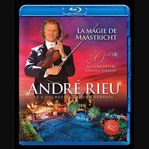 DVD cover featuring André Rieu playing the violin in front of a city scene.