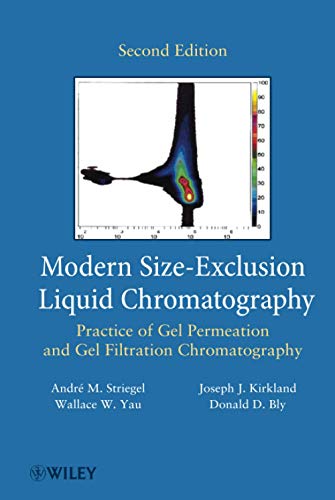 Book cover with chromatography graph, titled "Modern Size-Exclusion Liquid Chromatography.