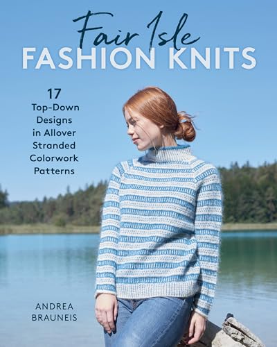 Book cover featuring a woman wearing a blue and white Fair Isle sweater.