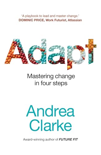 Book cover: “Adapt” by Andrea Clarke, with colorful, textured title lettering.
