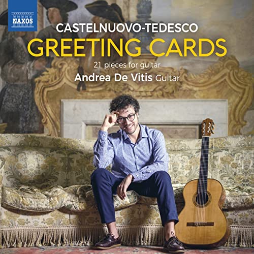 CD cover: guitarist Andrea De Vitis with a classical guitar.