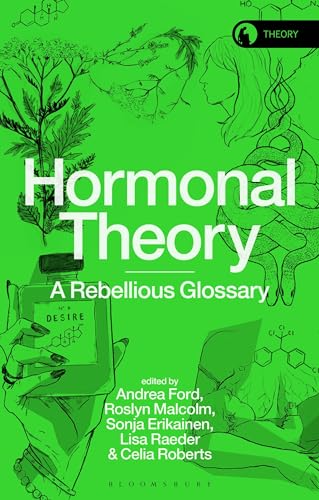 Green book cover with botanical illustrations and the title “Hormonal Theory.”