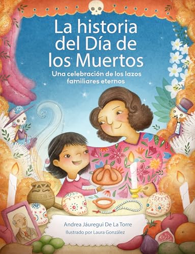 Book cover illustrating a grandmother and granddaughter with Día de los Muertos offerings.
