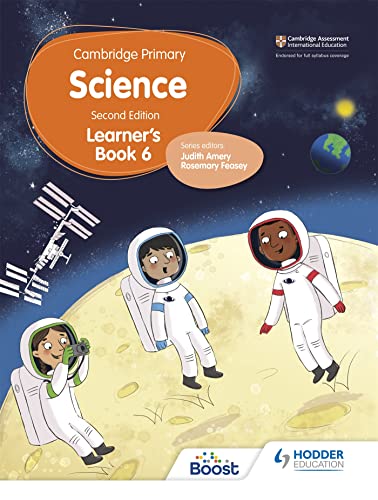 Cambridge Primary Science Learner’s Book 6 cover with astronauts on the moon.
