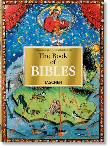 Book cover with ornate illustration of creation and religious imagery.