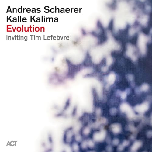 CD cover for Andreas Schaerer’s “Evolution” with abstract blue and white imagery.