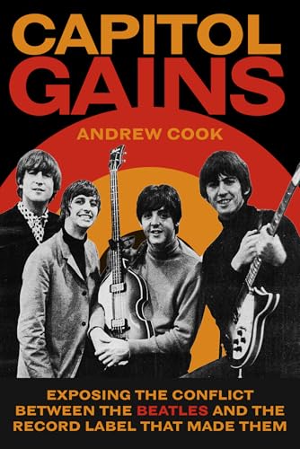 Book cover featuring The Beatles against a circular orange and red background.