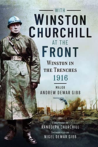 Book cover featuring Winston Churchill in a military coat and helmet in a battlefield.