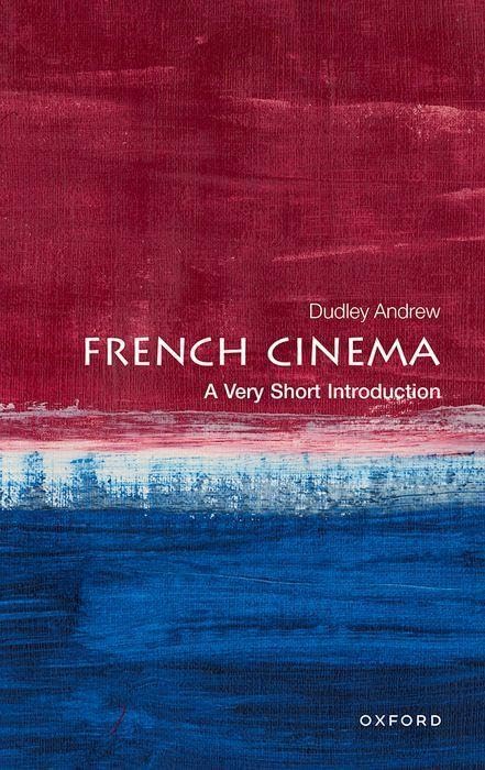 Book cover: "French Cinema: A Very Short Introduction" with red, white, and blue.