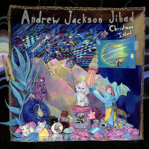 Album cover for Andrew Jackson Jihad’s “Christmas Island” featuring surreal, colorful artwork.