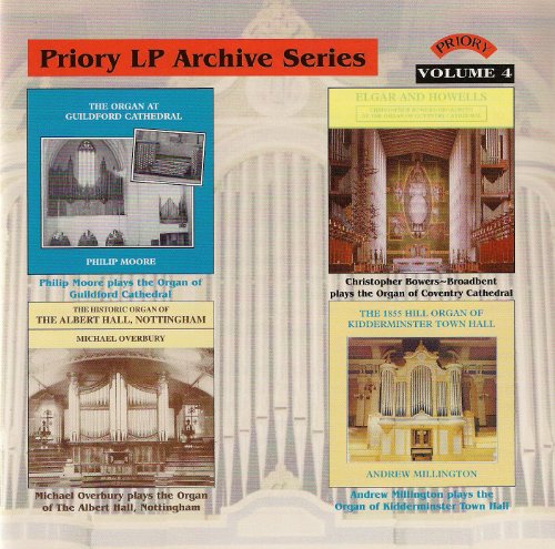 CD cover featuring organ pipes and images of cathedral interiors.