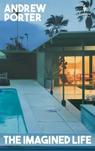 Book cover showing a swimming pool next to a modern house at twilight.