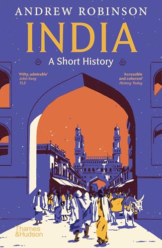 Book cover featuring a stylized illustration of an Indian street scene under an archway.
