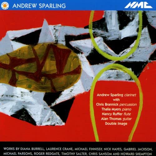 CD cover for Andrew Sparling's "Uzundara" featuring abstract red, white, and gold art.