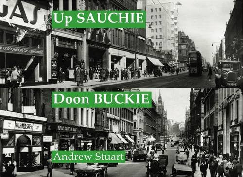 Black and white street scenes of Scottish towns, book cover.
