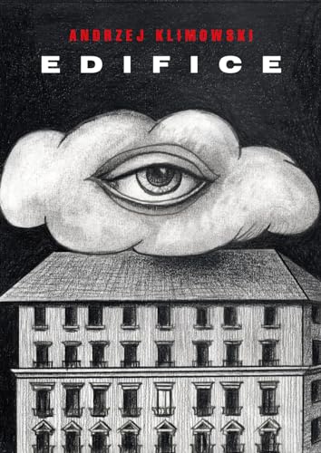 Pencil drawing of a building topped with a large, watchful eye.