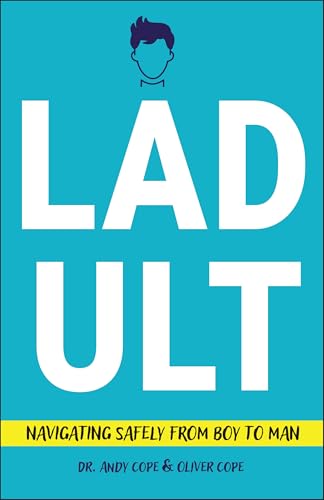Book cover with large white text LADULT on teal background and authors' names below.