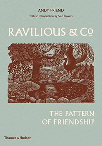 Book cover with a brown woodcut illustration of a crane by a pond.