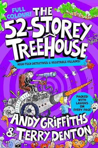 Colourful book cover depicting a fantastical treehouse and quirky characters.