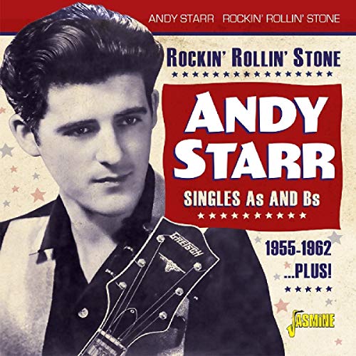 CD cover featuring singer Andy Starr with a guitar, 1955-1962 collection.