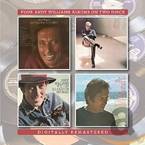 CD cover featuring four portraits of Andy Williams and record imagery.