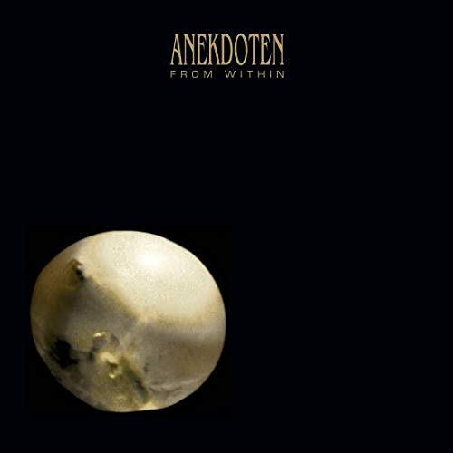 Anekdoten album cover: dark background with a cracked, golden sphere.