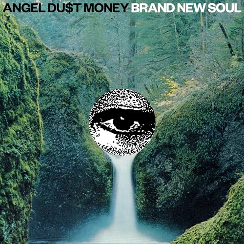 Angel Dust album cover: eye within a waterfall on green background.