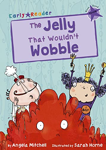 Book cover: children with large red, non-wobbly jelly, purple text.
