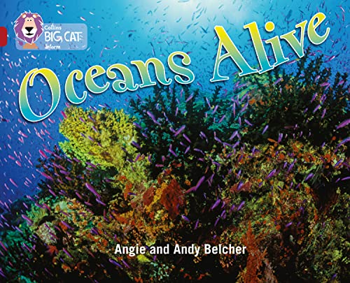 Book cover: "Oceans Alive" with vibrant coral reef and fish image.