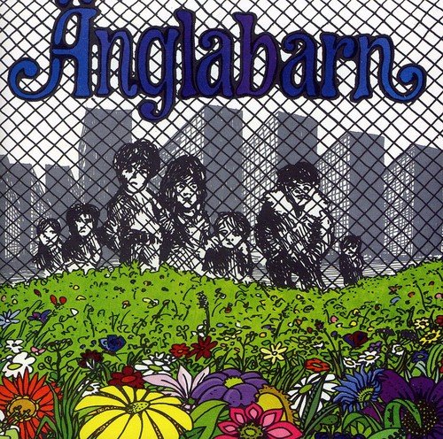 CD cover: black and white figures with flowers in a green field.
