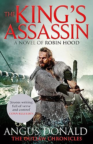 Book cover: armored man with sword, titled "The King's Assassin.