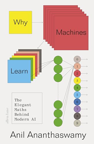 Book cover: abstract design with text "Why Machines Learn" and author's name.