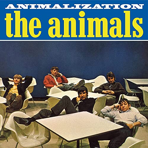 Album cover for “Animalization” by The Animals, featuring five casually posed men.