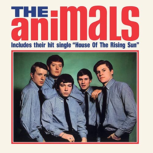Album cover for The Animals featuring a group portrait of the band.