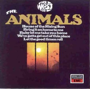 CD cover for “Animals - The Most Of The Animals” with sunset image.