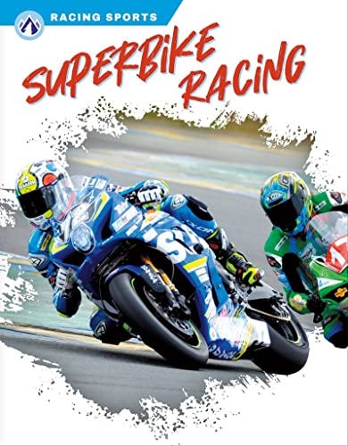 Superbike racers lean into a turn on a racetrack, book cover.