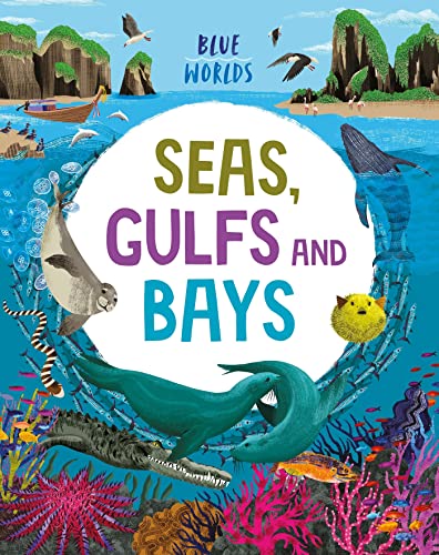 Book cover depicting colorful marine life and coastal landscapes.