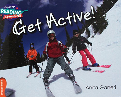 Book cover: three children skiing downhill in snowy mountains.