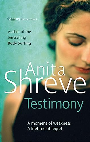 Book cover: "Testimony" by Anita Shreve, featuring a woman with closed eyes.