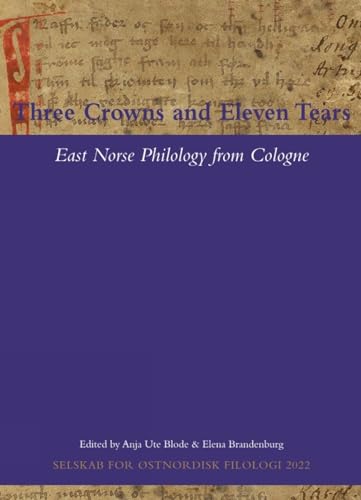 Book cover: “Three Crowns and Eleven Tears” with manuscript background.