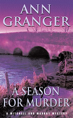 Book cover: “A Season for Murder” with a purple, watery landscape.