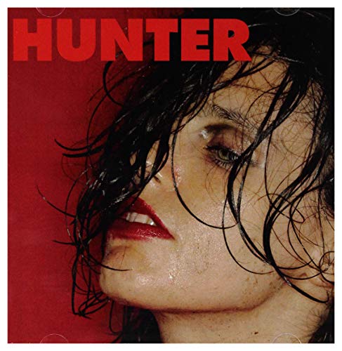 Anna Calvi's "Hunter" CD cover: woman with wet hair, red lips.