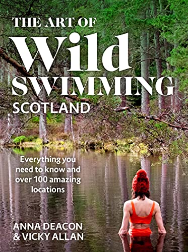 Book cover: woman facing calm, dark water in a Scottish forest.