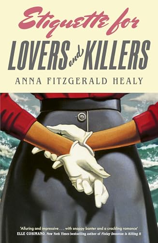 Book cover: gloved hands tied behind a person in a dark dress.
