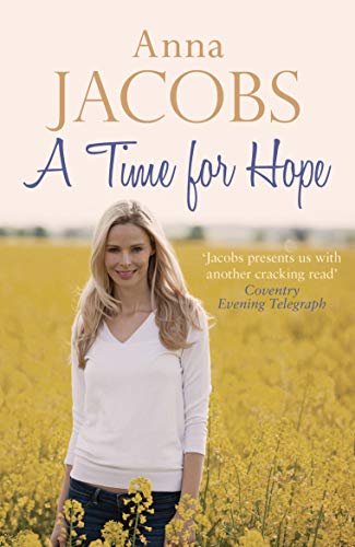 Book cover: woman in a yellow field, title “A Time for Hope”.