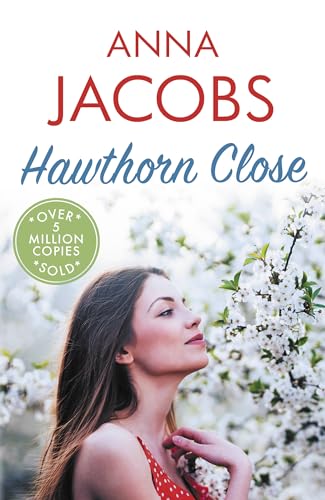 Book cover: woman looking up amidst blossoming white flowers.
