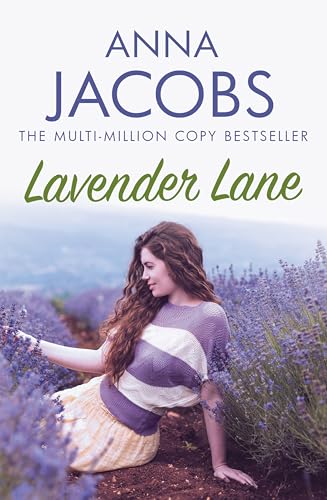 Book cover featuring a woman sitting in a lavender field with title text above.