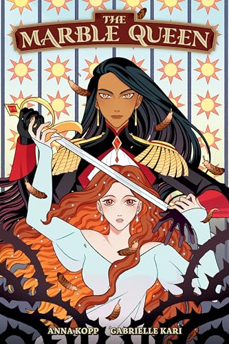 Book cover featuring a dark-haired woman with a sword and a red-haired woman.