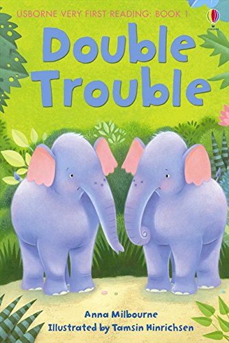 Book cover: two baby elephants in a green, leafy jungle scene.
